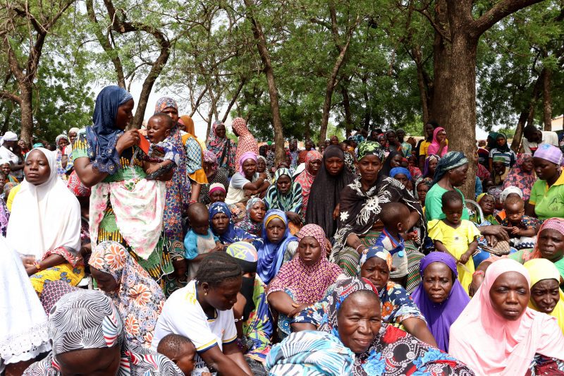 Community members waiting for Concern Worldwide’s food distribution in Pouytenga.